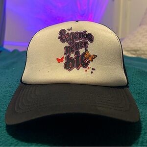 JuiceWrld Legends Never Die Black and White Trucker Hat